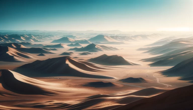 The story of Hajar and Ismail: Showing barren landscape of Arabia.